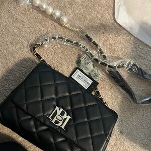 Badgley Mischka Elegant Black Quilted Bag